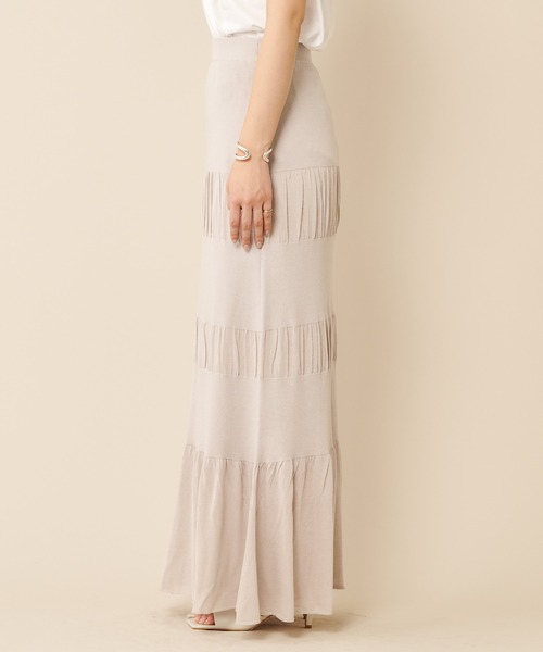 SHENERY（シーナリー）の「レーヨン混ティアードニットスカート（スカート・レディース・ブラック/ライトグレー/イエロー・FREE）」の19枚目の写真