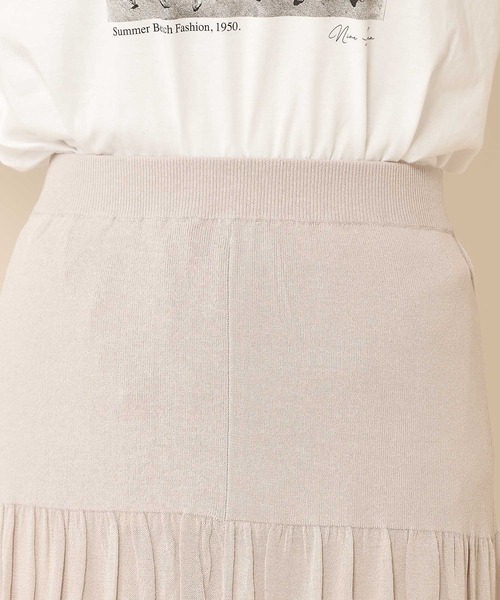 SHENERY（シーナリー）の「レーヨン混ティアードニットスカート（スカート・レディース・ブラック/ライトグレー/イエロー・FREE）」の16枚目の写真