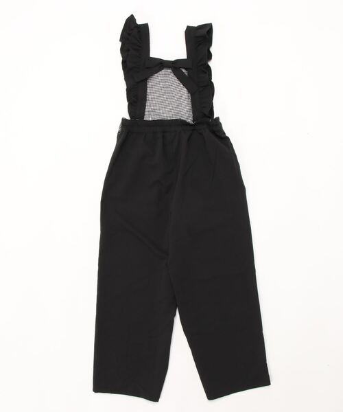 ♡メゾピアノJr♡ 150 ベロアのお洒落可愛いサロペット＋ミキハウスベスト mezzo piano Junior（メゾピアノジュニア）の「肩フリルワイド