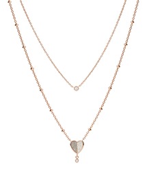 FOSSIL（フォッシル）の「フォッシル アクセサリー レディース ネックレス ローズゴールド JF03648791（ネックレス・レディース）」