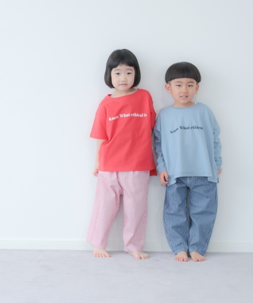 LOWRYS FARM(ローリーズファーム)の「monmimiコラボロンT 934527(Tシャツ/カットソー・キッズ・チャコールグレー/ブルー/アイボリー・35/34/31/32/33)」の5枚目の写真