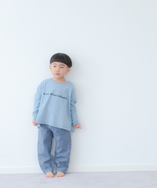 LOWRYS FARM(ローリーズファーム)の「monmimiコラボロンT 934527(Tシャツ/カットソー・キッズ・チャコールグレー/ブルー/アイボリー・35/34/31/32/33)」の6枚目の写真