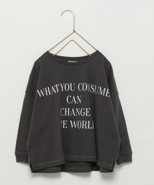 LOWRYS FARM(ローリーズファーム)の「monmimiコラボロンT 934527(Tシャツ/カットソー・キッズ・チャコールグレー/ブルー/アイボリー・35/34/31/32/33)」の9枚目の写真