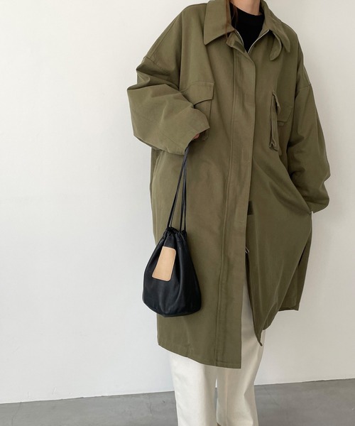 CANAL JEAN（キャナルジーン）の「Pt(ピーティー) レザー巾着バッグ（ハンドバッグ・レディース・ブラック・ONE SIZE）」の10枚目の写真