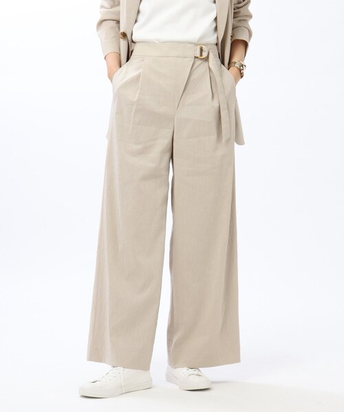 UNTITLED（アンタイトル）の「◆【洗える】テンダーリノストレッチワイドパンツ（その他パンツ・レディース・ネイビー/ライトグリーン/ライトベージュ/ホワイト系/ブラウン系その他/ベージュ系9・00/01/02/03/99）」の5枚目の写真