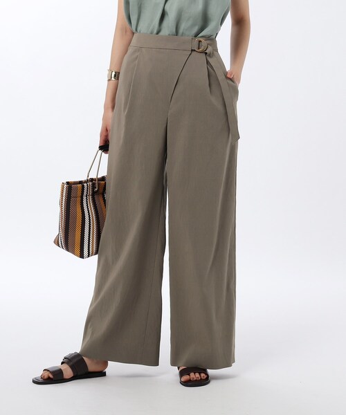 UNTITLED（アンタイトル）の「◆【洗える】テンダーリノストレッチワイドパンツ（その他パンツ・レディース・ネイビー/ライトグリーン/ライトベージュ/ホワイト系/ブラウン系その他/ベージュ系9・00/01/02/03/99）」の3枚目の写真