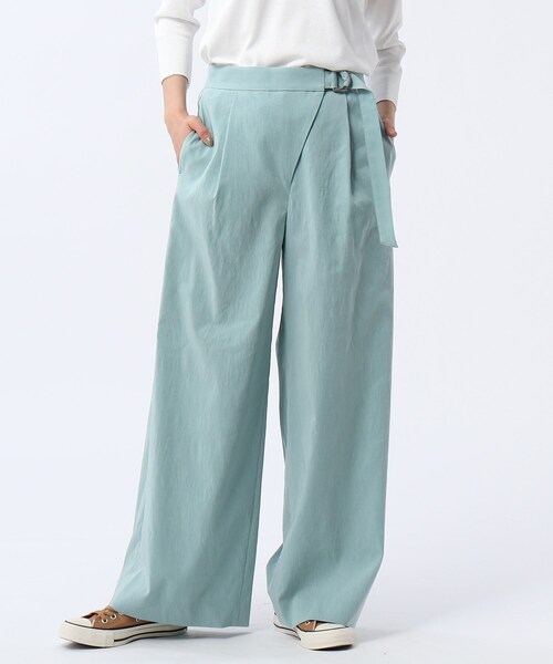 UNTITLED（アンタイトル）の「◆【洗える】テンダーリノストレッチワイドパンツ（その他パンツ・レディース・ネイビー/ライトグリーン/ライトベージュ/ホワイト系/ブラウン系その他/ベージュ系9・00/01/02/03/99）」の6枚目の写真