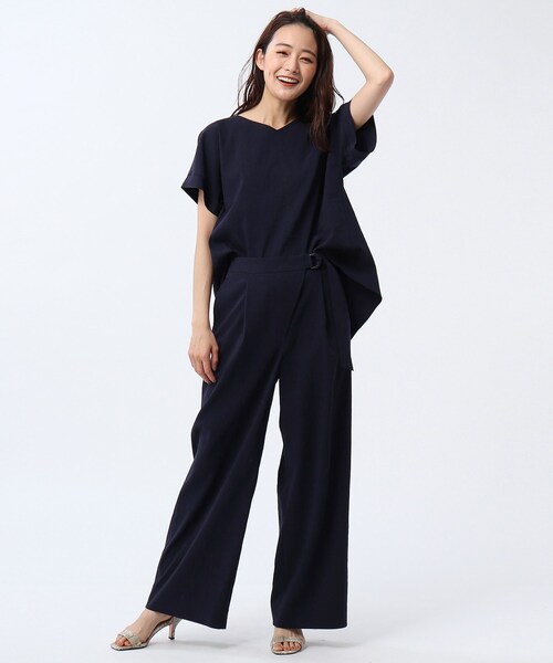 UNTITLED（アンタイトル）の「◆【洗える】テンダーリノストレッチワイドパンツ（その他パンツ・レディース・ネイビー/ライトグリーン/ライトベージュ/ホワイト系/ブラウン系その他/ベージュ系9・00/01/02/03/99）」の14枚目の写真