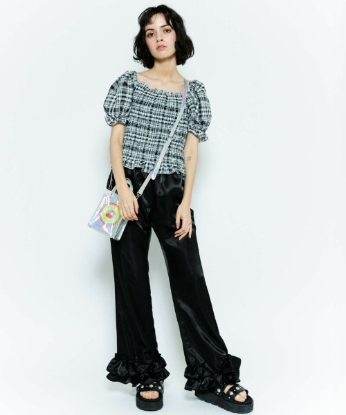 Candy Stripper（キャンディストリッパー）の「HAPPY GO LUCKY SHOULDER バッグ（ショルダーバッグ・レディース・ブルー/ピンク/シルバー・FREE）」の5枚目の写真