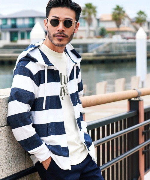 jiggys shop（ジギーズショップ）の「接触冷感 UVカット サマーパイル  ジップアップパーカー フーディー（パーカー・メンズ・グレイッシュベージュ/ブルー系その他2/ネイビー/ホワイト系その他/ブラック系その他/ホワイト/ホワイト系その他2/インディゴブルー/ブルー系その他/ブラック/ホワイト系その他3/ブラック系その他3/ブルー系その他3/ホワイト系その他4/ブラック系その他4/グレー系その他/イエロー/ブラック系その他5/ピンク系その他/ブルー系その他4・LARGE/MEDIUM/X-LARGE）」の3枚目の写真