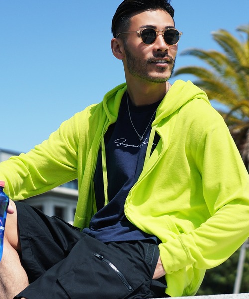 jiggys shop（ジギーズショップ）の「接触冷感 UVカット サマーパイル  ジップアップパーカー フーディー（パーカー・メンズ・グレイッシュベージュ/ブルー系その他2/ネイビー/ホワイト系その他/ブラック系その他/ホワイト/ホワイト系その他2/インディゴブルー/ブルー系その他/ブラック/ホワイト系その他3/ブラック系その他3/ブルー系その他3/ホワイト系その他4/ブラック系その他4/グレー系その他/イエロー/ブラック系その他5/ピンク系その他/ブルー系その他4・LARGE/MEDIUM/X-LARGE）」の19枚目の写真