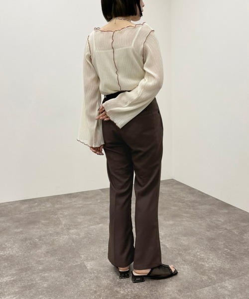 apres jour mignon（アプレジュールミニョン）の「メロー楊柳ＴＯＰＳ 【ZOZOTOWN限定アイテム】（Tシャツ/カットソー・レディース・ブラック/アイボリー/ライトブルー/グリーン系その他・フリー/X-LARGE）」の10枚目の写真