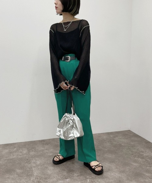 apres jour mignon（アプレジュールミニョン）の「メロー楊柳ＴＯＰＳ 【ZOZOTOWN限定アイテム】（Tシャツ/カットソー・レディース・ブラック/アイボリー/ライトブルー/グリーン系その他・フリー/X-LARGE）」の17枚目の写真