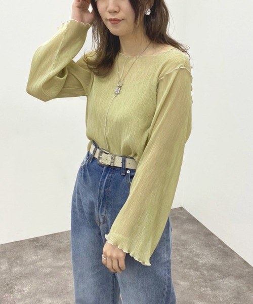 apres jour mignon（アプレジュールミニョン）の「メロー楊柳ＴＯＰＳ 【ZOZOTOWN限定アイテム】（Tシャツ/カットソー・レディース・ブラック/アイボリー/ライトブルー/グリーン系その他・フリー/X-LARGE）」の21枚目の写真