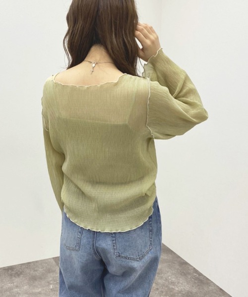 apres jour mignon（アプレジュールミニョン）の「メロー楊柳ＴＯＰＳ 【ZOZOTOWN限定アイテム】（Tシャツ/カットソー・レディース・ブラック/アイボリー/ライトブルー/グリーン系その他・フリー/X-LARGE）」の22枚目の写真