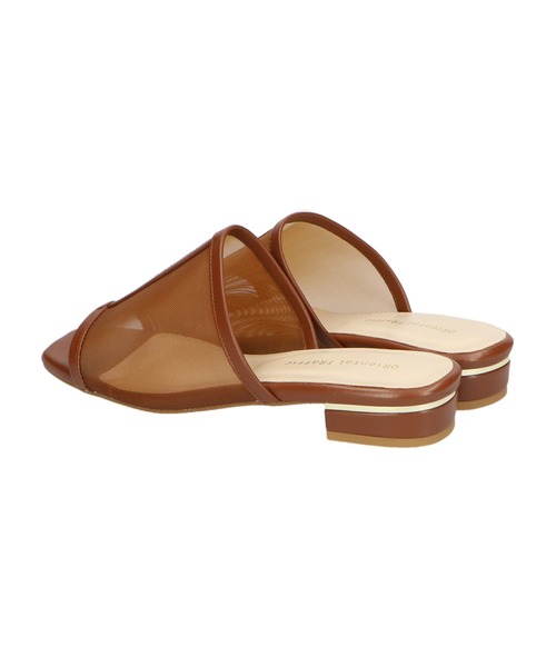 ORiental TRaffic（オリエンタルトラフィック）の「スクエアトゥ切替チュールサンダル/11219（サンダル・レディース・オレンジ/ブラウン/ネイビー/パープル・LL/3L/SS/S/M/L）」の8枚目の写真