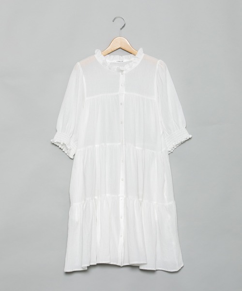 AS KNOW AS PINKY（アズノゥアズピンキー）の「楊柳ふりりティアードチュニック（チュニック・レディース・ブラック/オフホワイト・FREE）」の22枚目の写真