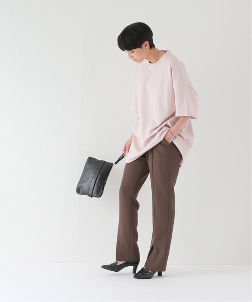 JOINT WORKS（ジョイントワークス）の「J-ヘビーオンスビッグTシャツ（Tシャツ/カットソー・レディース・ホワイト/ピンク/スミクロ・FREE）」の17枚目の写真