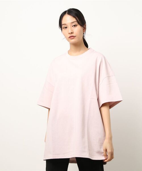 JOINT WORKS（ジョイントワークス）の「J-ヘビーオンスビッグTシャツ（Tシャツ/カットソー・レディース・ホワイト/ピンク/スミクロ・FREE）」の10枚目の写真