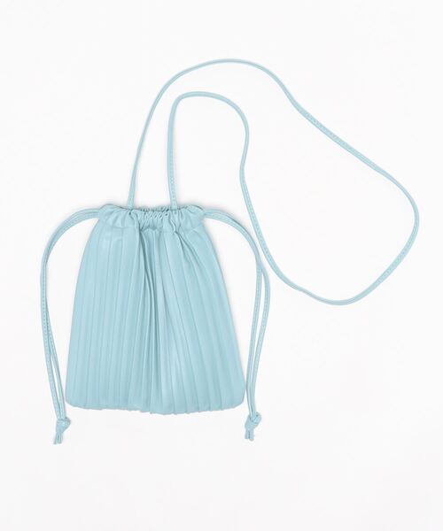 Factor=（ファクターイコール）の「プリーツ巾着ショルダーバッグ（トートバッグ・レディース・アイボリー/サックスブルー/ブラック・FREE）」の4枚目の写真