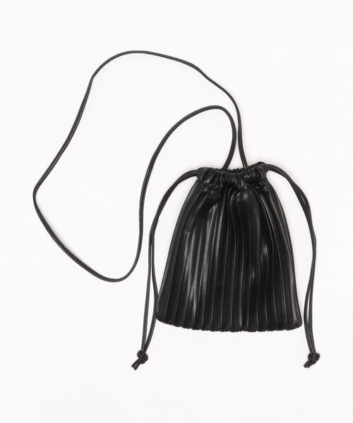 Factor=（ファクターイコール）の「プリーツ巾着ショルダーバッグ（トートバッグ・レディース・アイボリー/サックスブルー/ブラック・FREE）」の14枚目の写真