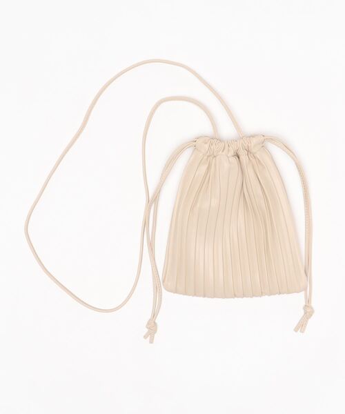 Factor=（ファクターイコール）の「プリーツ巾着ショルダーバッグ（トートバッグ・レディース・アイボリー/サックスブルー/ブラック・FREE）」の11枚目の写真