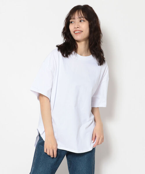MANASTASH(マナスタッシュ)の「MANASTASH/マナスタッシュ SHELTEC BIG TEE シェルテックビッグティー(Tシャツ/カットソー・レディース・ベージュ/その他/ホワイト/ブラック/カーキ・FREE)」の2枚目の写真