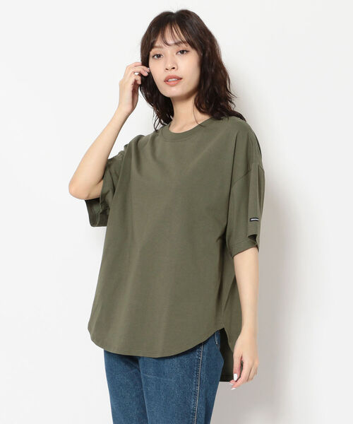 MANASTASH(マナスタッシュ)の「MANASTASH/マナスタッシュ SHELTEC BIG TEE シェルテックビッグティー(Tシャツ/カットソー・レディース・ベージュ/その他/ホワイト/ブラック/カーキ・FREE)」の4枚目の写真