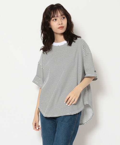 MANASTASH(マナスタッシュ)の「MANASTASH/マナスタッシュ SHELTEC BIG TEE シェルテックビッグティー(Tシャツ/カットソー・レディース・ベージュ/その他/ホワイト/ブラック/カーキ・FREE)」の5枚目の写真