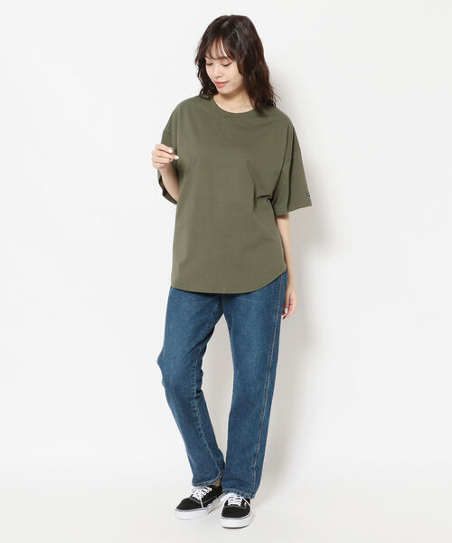 MANASTASH(マナスタッシュ)の「MANASTASH/マナスタッシュ SHELTEC BIG TEE シェルテックビッグティー(Tシャツ/カットソー・レディース・ベージュ/その他/ホワイト/ブラック/カーキ・FREE)」の12枚目の写真