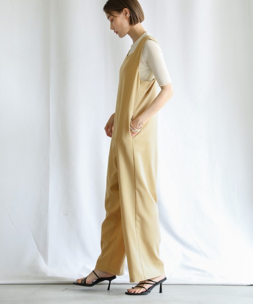 select MOCA（セレクトモカ）の「スクエアネックポーラオールインワン（つなぎ/オールインワン・レディース・ブラック/ベージュ/アイボリー・FREE）」の20枚目の写真