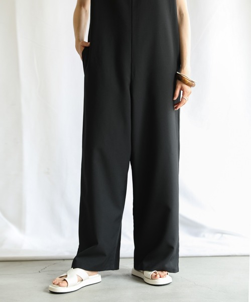 select MOCA（セレクトモカ）の「スクエアネックポーラオールインワン（つなぎ/オールインワン・レディース・ブラック/ベージュ/アイボリー・FREE）」の9枚目の写真