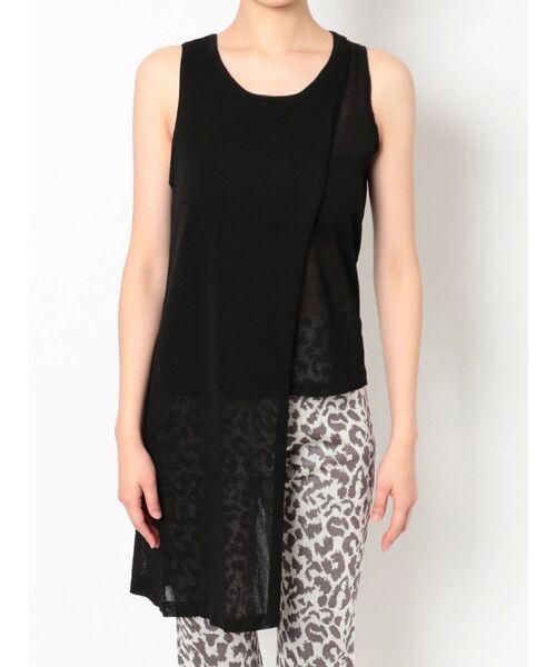 GYDA（ジェイダ）の「アシンメトリーニットタンク（タンクトップ・レディース・ブラック/ダークオレンジ/ベージュ・FREE）」の14枚目の写真