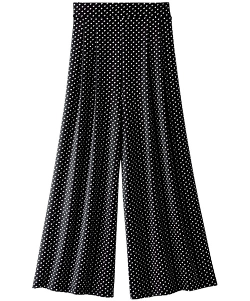 BELLUNA PLUS(ベルーナ)の「ストレッチ素材プリントガウチョパンツ 股下52cm(その他パンツ・レディース・ブラック/ネイビー/ブラック系その他/ストライプ/ミント・SMALL/LARGE/X-LARGE/MEDIUM)」の12枚目の写真