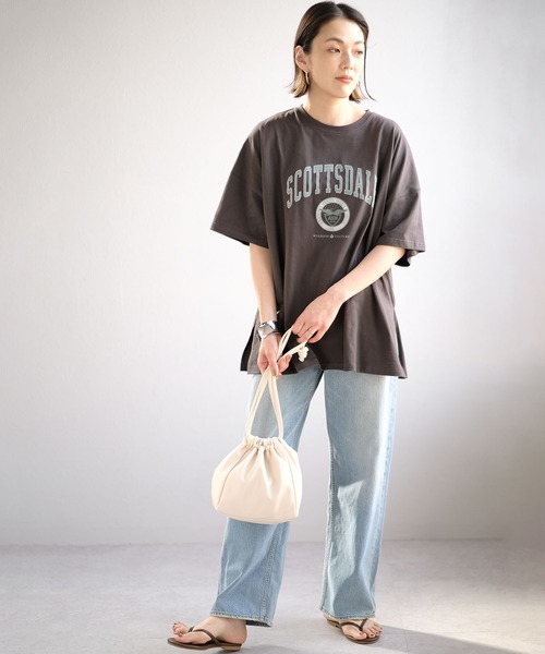 ＡＮＤＪ（アンドジェイ）の「巾着ショルダーバッグ（ショルダーバッグ・レディース・ブラック/アイボリー/その他・M）」の18枚目の写真