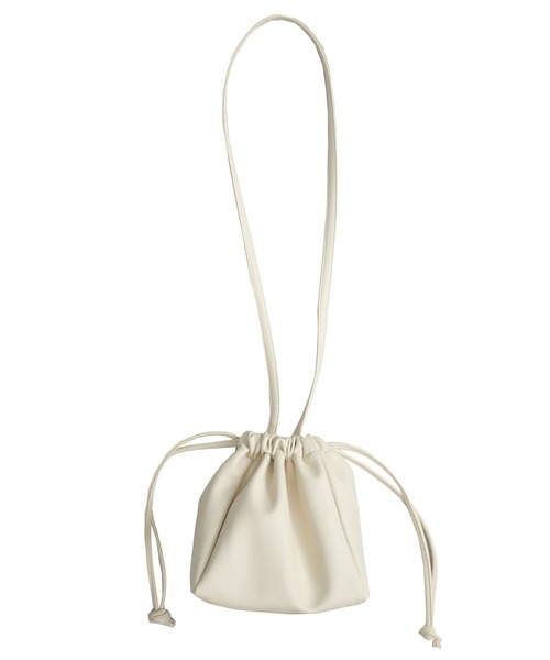 ＡＮＤＪ（アンドジェイ）の「巾着ショルダーバッグ（ショルダーバッグ・レディース・ブラック/アイボリー/その他・M）」の6枚目の写真