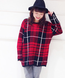 Kastane | 【UNIF】チェックニットプルオーバー(ニット/セーター)
