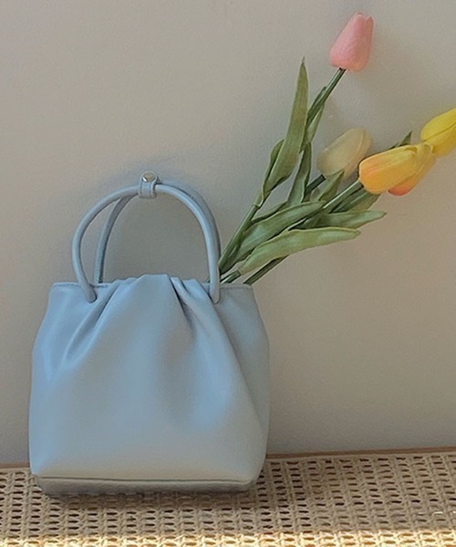 yuue' ( wear )(ユーイ)の「2way コンパクトショルダーバッグ / ハンドバッグ(ショルダーバッグ・レディース・オフホワイト/ライトブルー・FREE)」の3枚目の写真