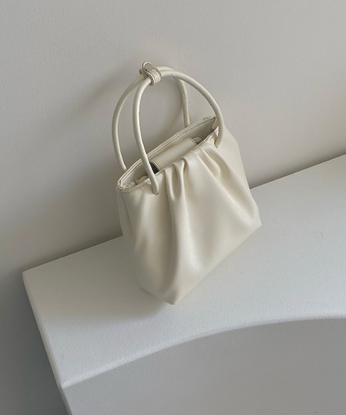 yuue' ( wear )(ユーイ)の「2way コンパクトショルダーバッグ / ハンドバッグ(ショルダーバッグ・レディース・オフホワイト/ライトブルー・FREE)」の7枚目の写真