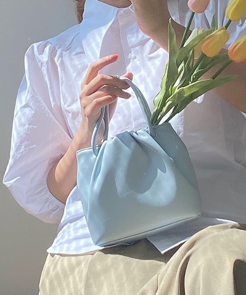 yuue' ( wear )(ユーイ)の「2way コンパクトショルダーバッグ / ハンドバッグ(ショルダーバッグ・レディース・オフホワイト/ライトブルー・FREE)」の9枚目の写真