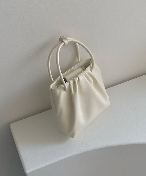 yuue' ( wear )(ユーイ)の「2way コンパクトショルダーバッグ / ハンドバッグ(ショルダーバッグ・レディース・オフホワイト/ライトブルー・FREE)」の16枚目の写真