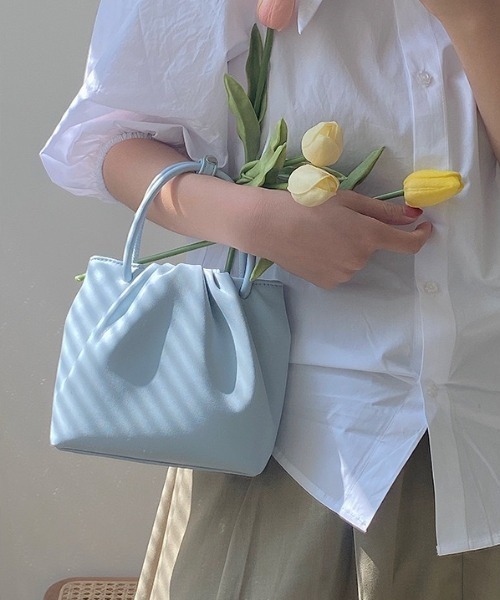 yuue' ( wear )(ユーイ)の「2way コンパクトショルダーバッグ / ハンドバッグ(ショルダーバッグ・レディース・オフホワイト/ライトブルー・FREE)」の17枚目の写真