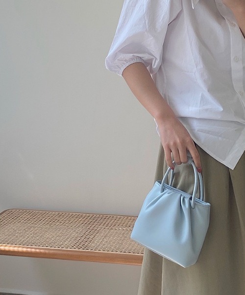 yuue' ( wear )(ユーイ)の「2way コンパクトショルダーバッグ / ハンドバッグ(ショルダーバッグ・レディース・オフホワイト/ライトブルー・FREE)」の19枚目の写真