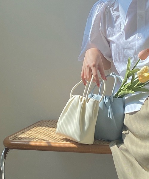 yuue' ( wear )(ユーイ)の「2way コンパクトショルダーバッグ / ハンドバッグ(ショルダーバッグ・レディース・オフホワイト/ライトブルー・FREE)」の20枚目の写真