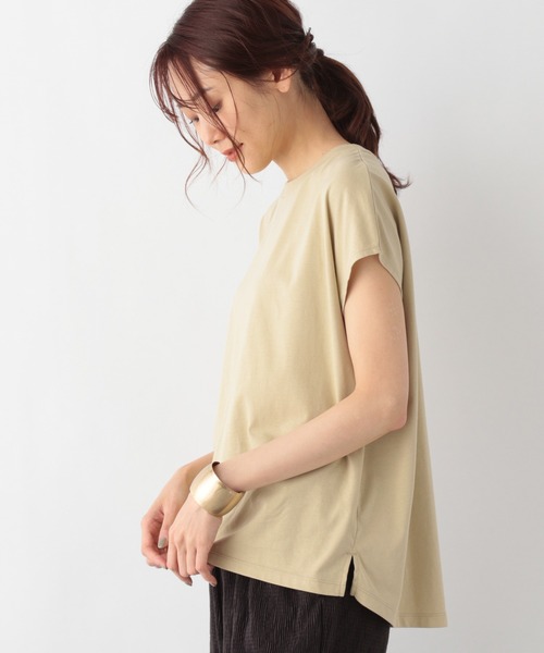 GLOBAL WORK(グローバルワーク)の「リラックス美人プリントフレンチスリーブ/949678(Tシャツ/カットソー・レディース・ブラック/ホワイト/マスタード/ベージュ・LARGE/MEDIUM)」の4枚目の写真