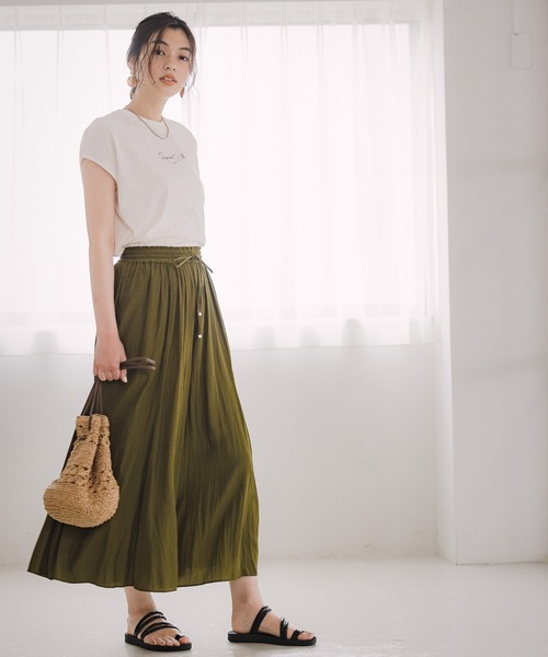 GLOBAL WORK(グローバルワーク)の「リラックス美人プリントフレンチスリーブ/949678(Tシャツ/カットソー・レディース・ブラック/ホワイト/マスタード/ベージュ・LARGE/MEDIUM)」の8枚目の写真