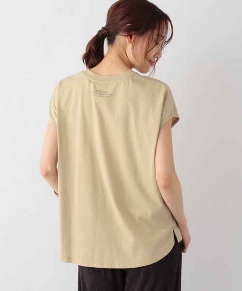 GLOBAL WORK(グローバルワーク)の「リラックス美人プリントフレンチスリーブ/949678(Tシャツ/カットソー・レディース・ブラック/ホワイト/マスタード/ベージュ・LARGE/MEDIUM)」の5枚目の写真
