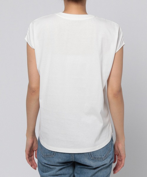 GLOBAL WORK(グローバルワーク)の「リラックス美人プリントフレンチスリーブ/949678(Tシャツ/カットソー・レディース・ブラック/ホワイト/マスタード/ベージュ・LARGE/MEDIUM)」の18枚目の写真
