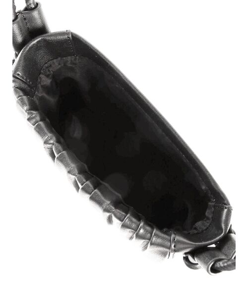 MERCURYDUO（マーキュリーデュオ）の「プリーツミニポシェット（ハンドバッグ・レディース・ブラック/アイボリー・FREE）」の5枚目の写真