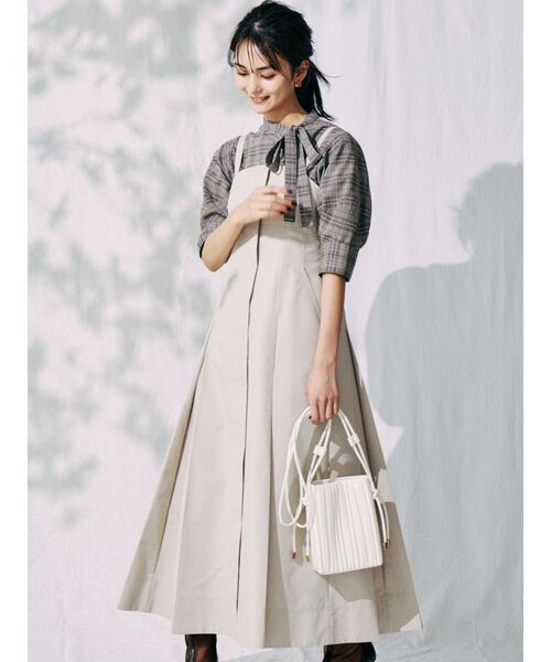 MERCURYDUO（マーキュリーデュオ）の「プリーツミニポシェット（ハンドバッグ・レディース・ブラック/アイボリー・FREE）」の14枚目の写真